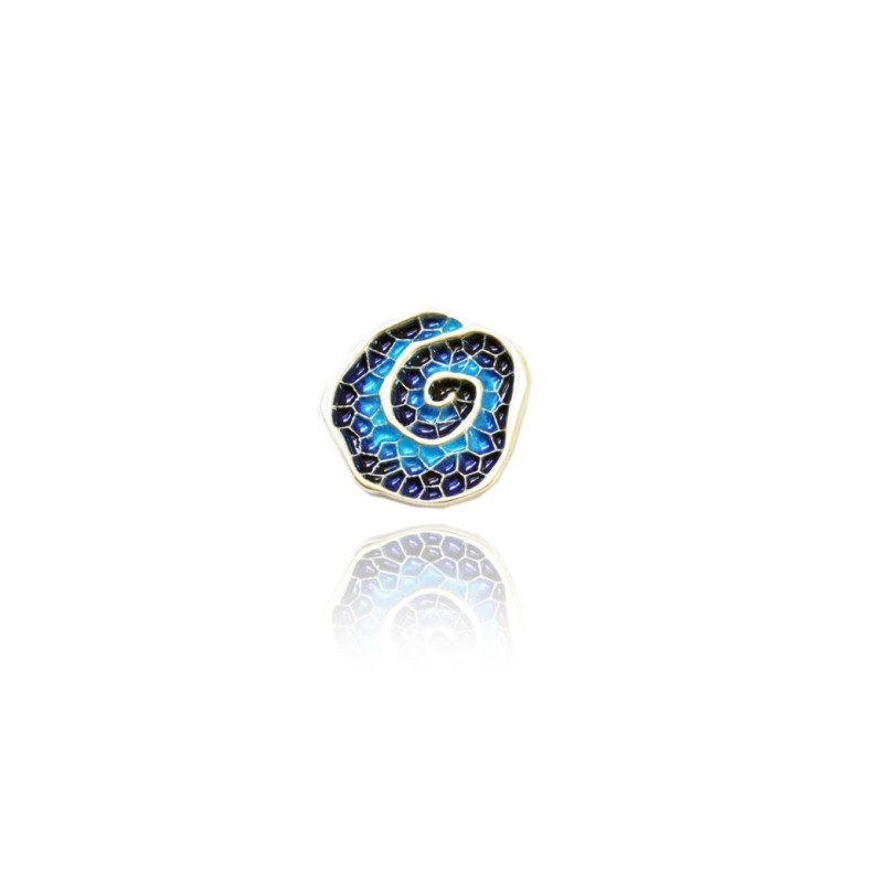 Petit pendentif rayé bleu
