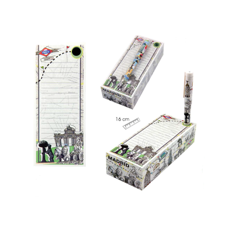 Madrid notepad with pen