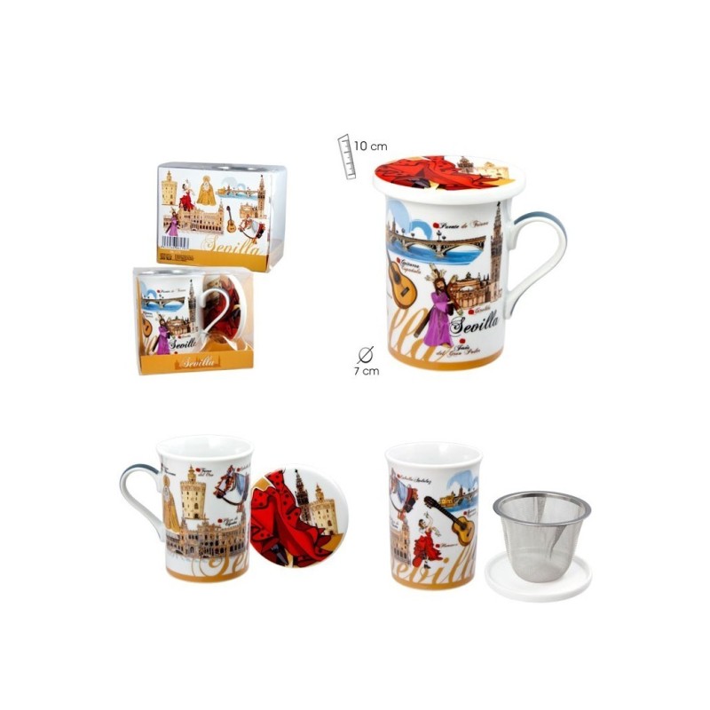 Mug Sevilla con tapadera