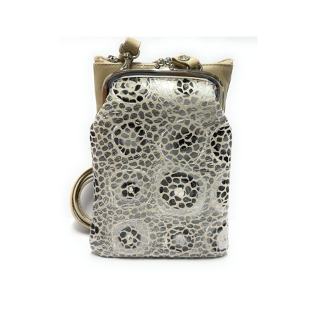 Leather Bag Gaudi Silver